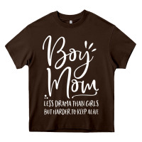 Boy Mom Less Drama Than Girls But Harder To Heavy Core Tee | Teevron