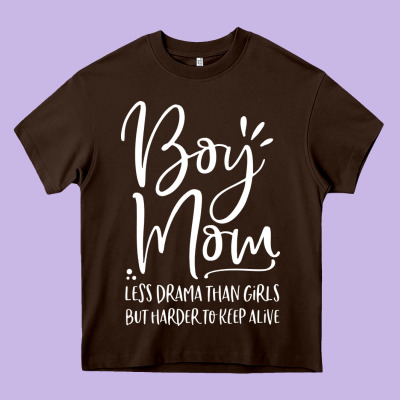 Boy Mom Less Drama Than Girls But Harder To Heavy Core Tee Designed By Artisfamous