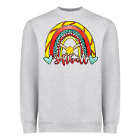 Heather Grey Softball Rainbow Heavyweight Sweatshirt - RanaPortraitStore