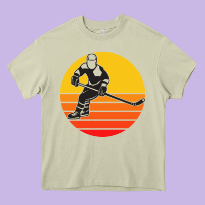 Hockey 1 Heavy Core Tee Designed By Artisfamous