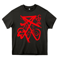 Asphalt lucifer calligraphy 2 Heavy Core Tee - artisFamous