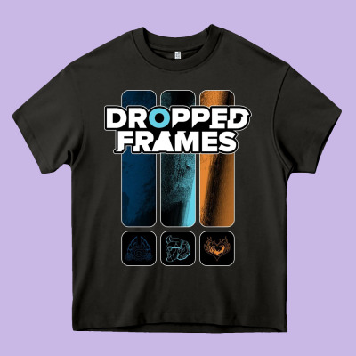 Dropped Frames Heavy Core Tee Designed By Artisfamous