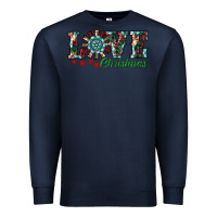 Navy christmas love windmill Premium Sweatshirt - RanaPortraitStore