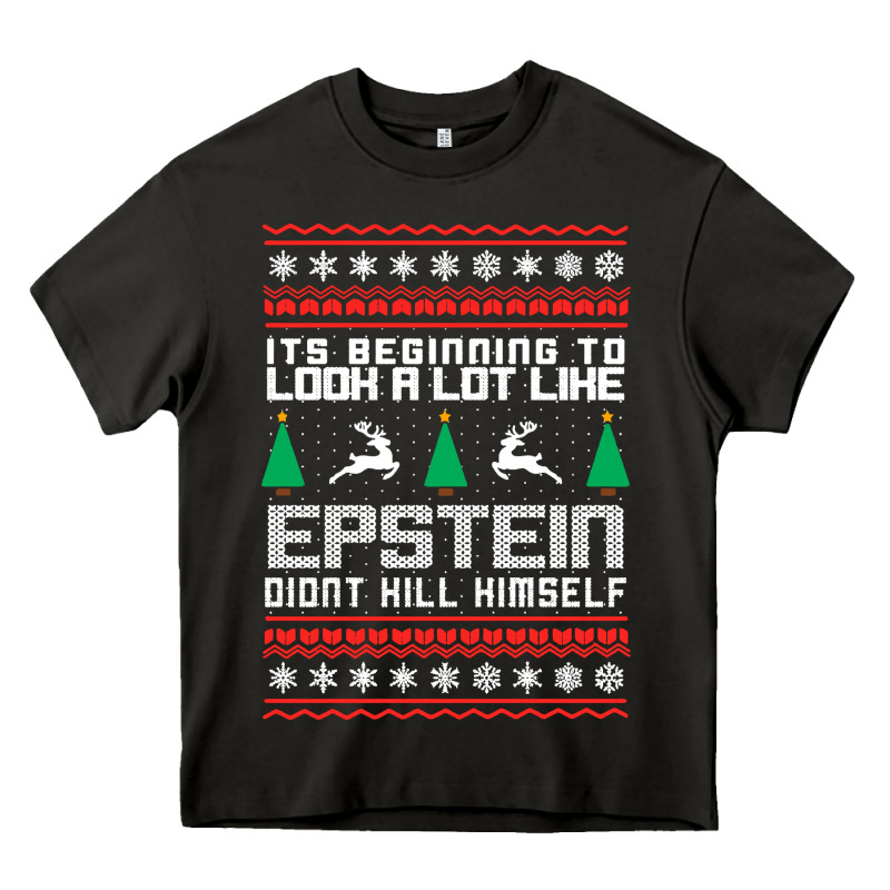 Epstein Didnt Kill Himself Christmas Heavy Core Tee by artisFamous | Teevron