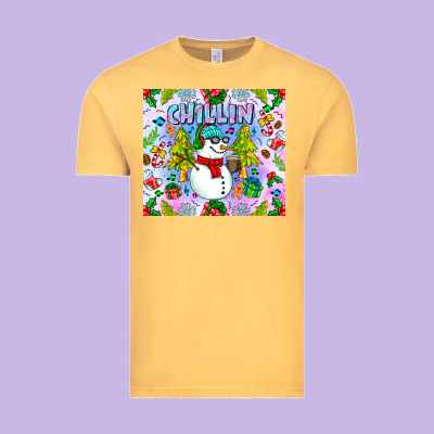 Chillin Snow Vintage Tee Designed By Cowhidedigitalart