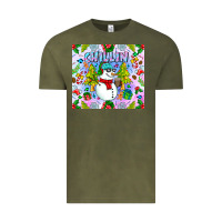 Vintage Olive Chillin Snow Vintage Tee - CowhideDigitalArt