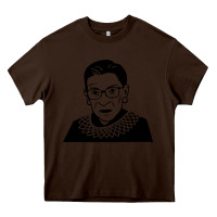 Chocolate Brown ruth bader ginsburg Heavy Core Tee - artisFamous