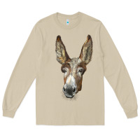 Mushroom american mammoth jackstock donkey  face Long Sleeve Tee - LillyAllenDesigns