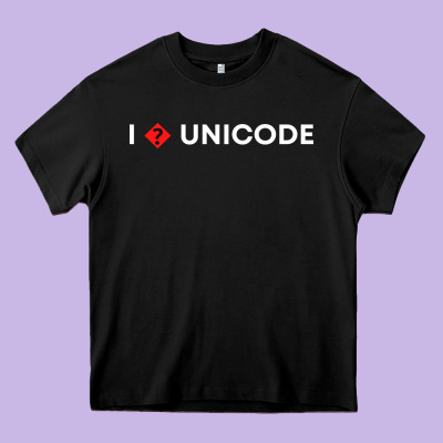 I � Unicode Heavy Core Tee Designed By Artisfamous