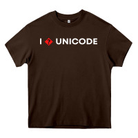Chocolate Brown i � unicode Heavy Core Tee - artisFamous