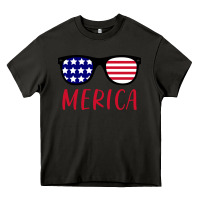 Asphalt Merica Usa Flag Sunglasses 4th Of July Heavy Core Tee - artisFamous