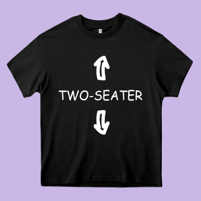 Two Seater Heavy Core Tee Designed By Artisfamous