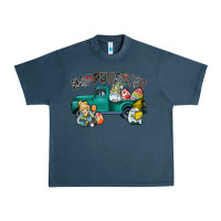 Midnight Navy Happy Easter truck Urban Heavy Tee - CowhideDigitalArt