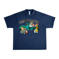 Navy Happy Easter truck Urban Heavy Tee - CowhideDigitalArt