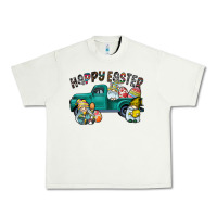 Pistachio Happy Easter truck Urban Heavy Tee - CowhideDigitalArt