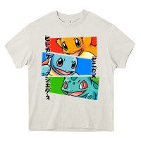 Cream kanto starters Heavy Core Tee - artisFamous
