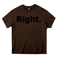 Chocolate Brown right Heavy Core Tee - artisFamous