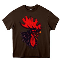 Chocolate Brown rooster Heavy Core Tee - artisFamous