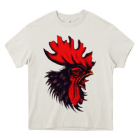 Cream rooster Heavy Core Tee - artisFamous