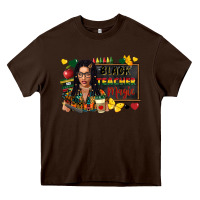 Chocolate Brown Juneteenth black teacher magic Heavy Core Tee - FaDigitalArtStudio
