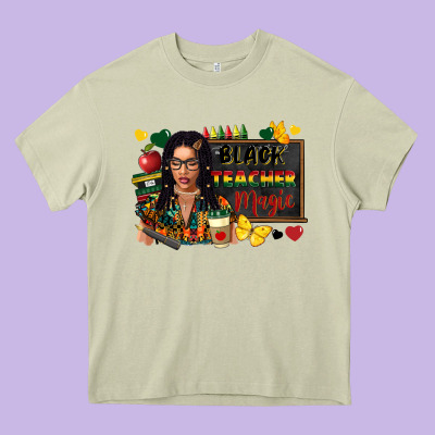 Juneteenth Black Teacher Magic Heavy Core Tee Designed By Fadigitalartstudio