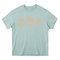 Arona memento mori three skulls Heavy Core Tee - artisFamous