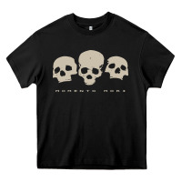 Black memento mori three skulls Heavy Core Tee - artisFamous