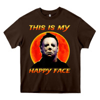 Chocolate Brown this is my happy face Heavy Core Tee - artisFamous