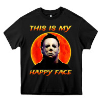Black this is my happy face Heavy Core Tee - artisFamous
