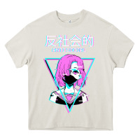 Cream antisocial wave anime Heavy Core Tee - artisFamous
