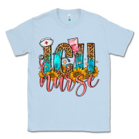 Dusty Blue Western ICU Intensive Care Unit Nurse Classic Tee - FaDigitalArtStudio