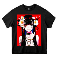 Black anime girl japanese Heavy Core Tee - artisFamous