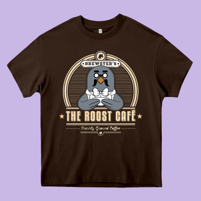 The Roost Animal Cafe Heavy Core Tee Designed By Artisfamous