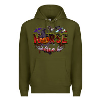 Army Green halloween nurse life Premium Hoodie - BarkalooDesign
