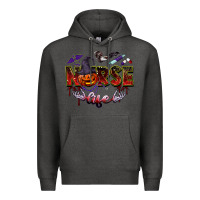 Charcoal Heather halloween nurse life Premium Hoodie - BarkalooDesign