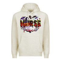Oatmeal Heather halloween nurse life Premium Hoodie - BarkalooDesign