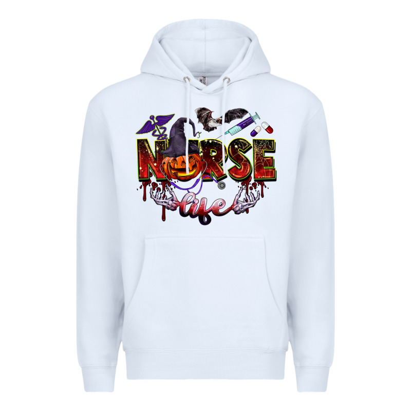 Halloween Nurse Life Premium Hoodie by BarkalooDesign | Teevron