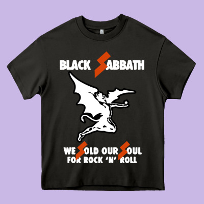 Black Rock And Roll Heavy Core Tee Designed By Artisfamous