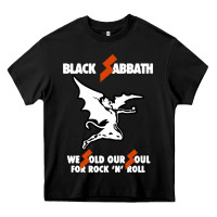 Black black rock and roll Heavy Core Tee - artisFamous