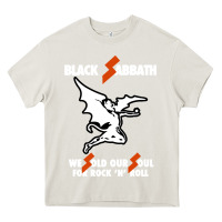 Cream black rock and roll Heavy Core Tee - artisFamous