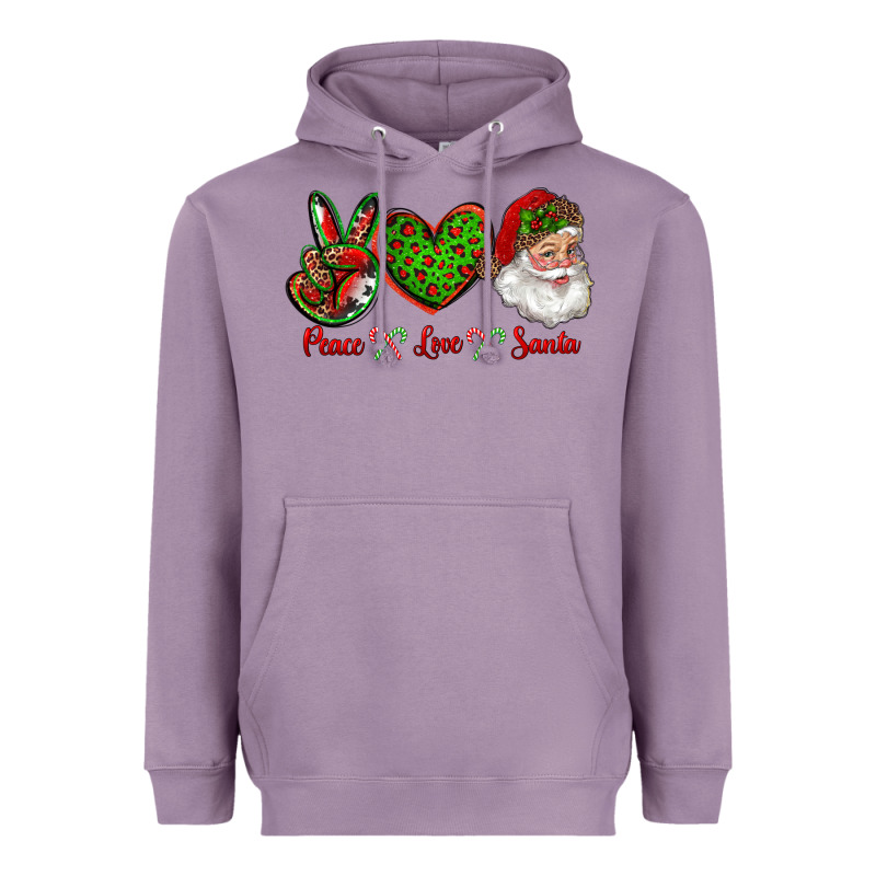 Peace Love Santa Heavyweight Hoodie by RanaPortraitStore | Teevron