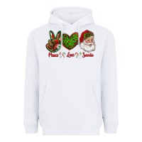 White peace love santa Heavyweight Hoodie - RanaPortraitStore