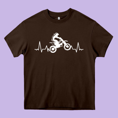 Dirt Bike Heavy Core Tee Designed By Artisfamous