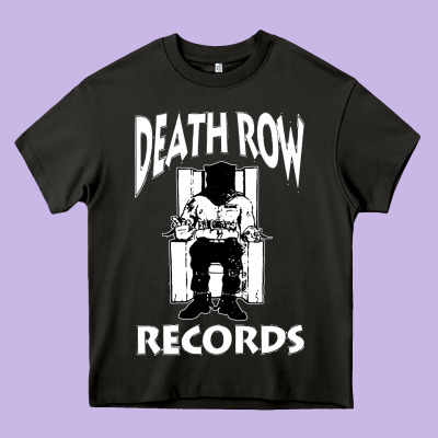 Death Row Records Black Heavy Core Tee Designed By Artisfamous