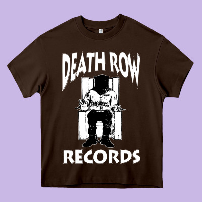 Death Row Records Black Heavy Core Tee Designed By Artisfamous