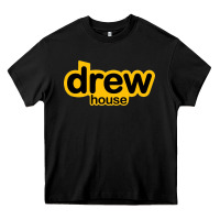 Black drew smile house Heavy Core Tee - artisFamous
