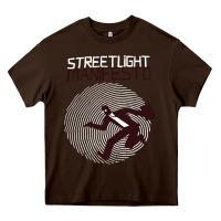 Chocolate Brown streetlight manisfesto vertigo Heavy Core Tee - artisFamous