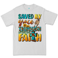 Dove Grey saved by grace through faith Premium Tee - BundleAndBundleShop