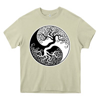 Mossy tree of life yin yang Heavy Core Tee - artisFamous