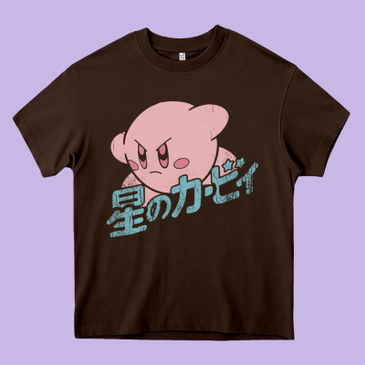 Funny Kirby Kanji Heavy Core Tee Designed By Artisfamous